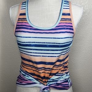 Bobbie Brooks - Medium Tank Top -  Tribal Stripes Rainbow
